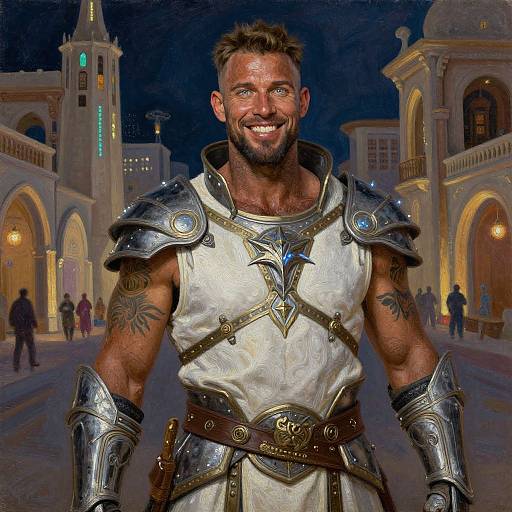 Futuristic Arabian Soldier Portrait