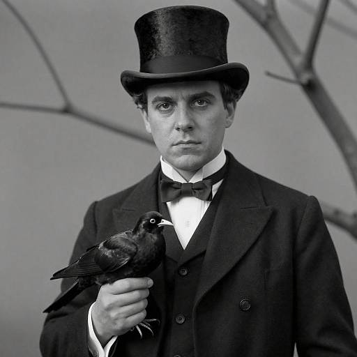 Victorian Man Holding Bird