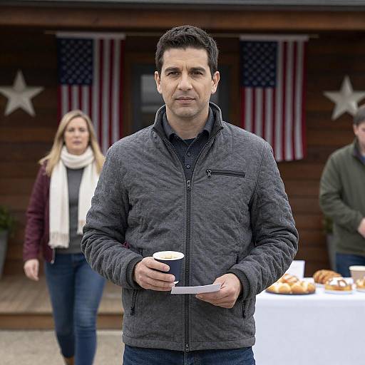 Casual Scene with Two People Outdoors