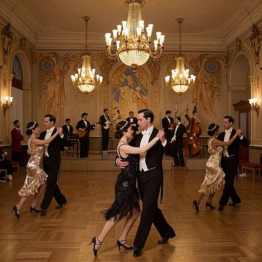 1910s Elegant Ballroom Dance Scene