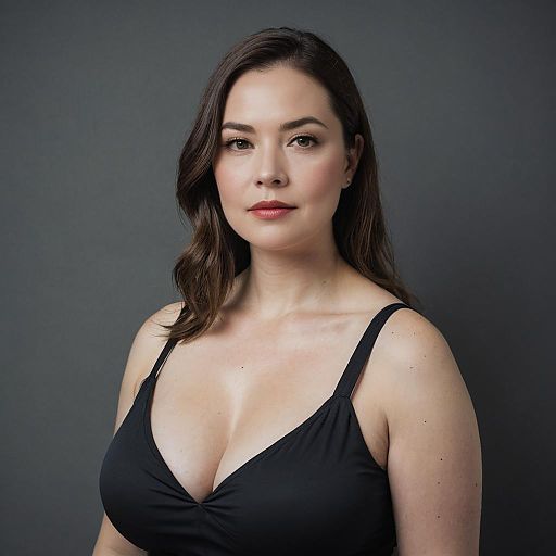 Portrait of an Average Body with Large Breasts