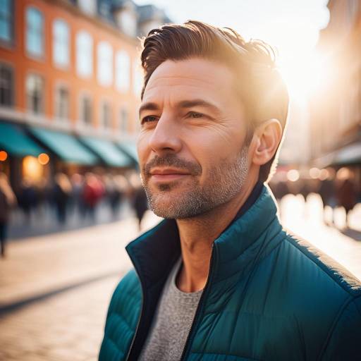 Candid City Portrait in Warm Tones