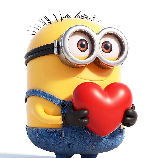 Emotional Minion Holding Luminous Heart