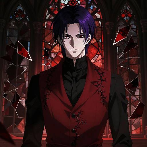 Dark Gothic Anime Portrait