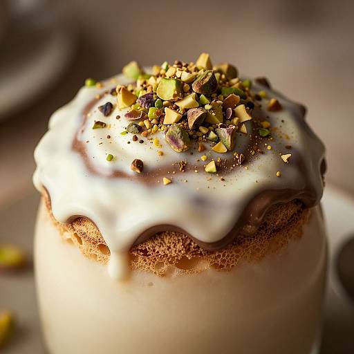 Hyperrealistic Chocolate Pistachio Soufflé