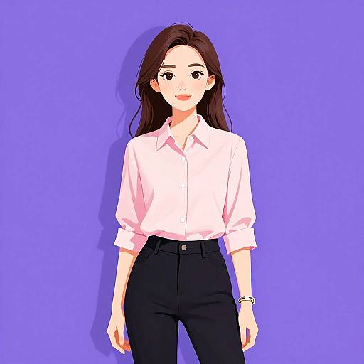 Stylish Woman in Business Casual Attire