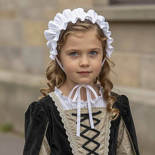 Young Girl in Renaissance Lady Guinevere Costume
