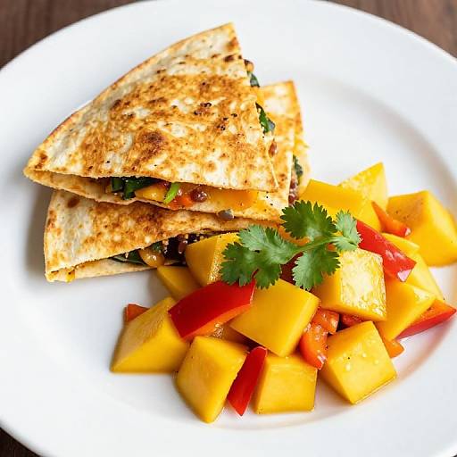 Golden Quesadillas with Mango Salad
