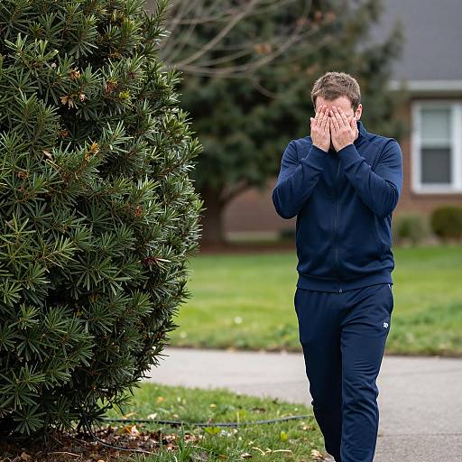 Running Man in Blue Tracksuit
