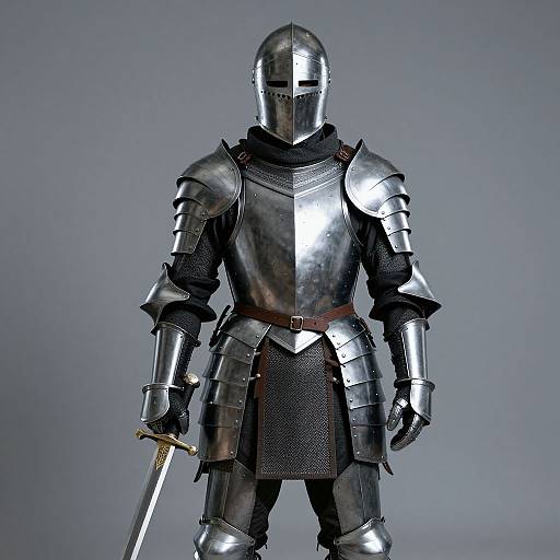 Man in Warrior Armor Costume