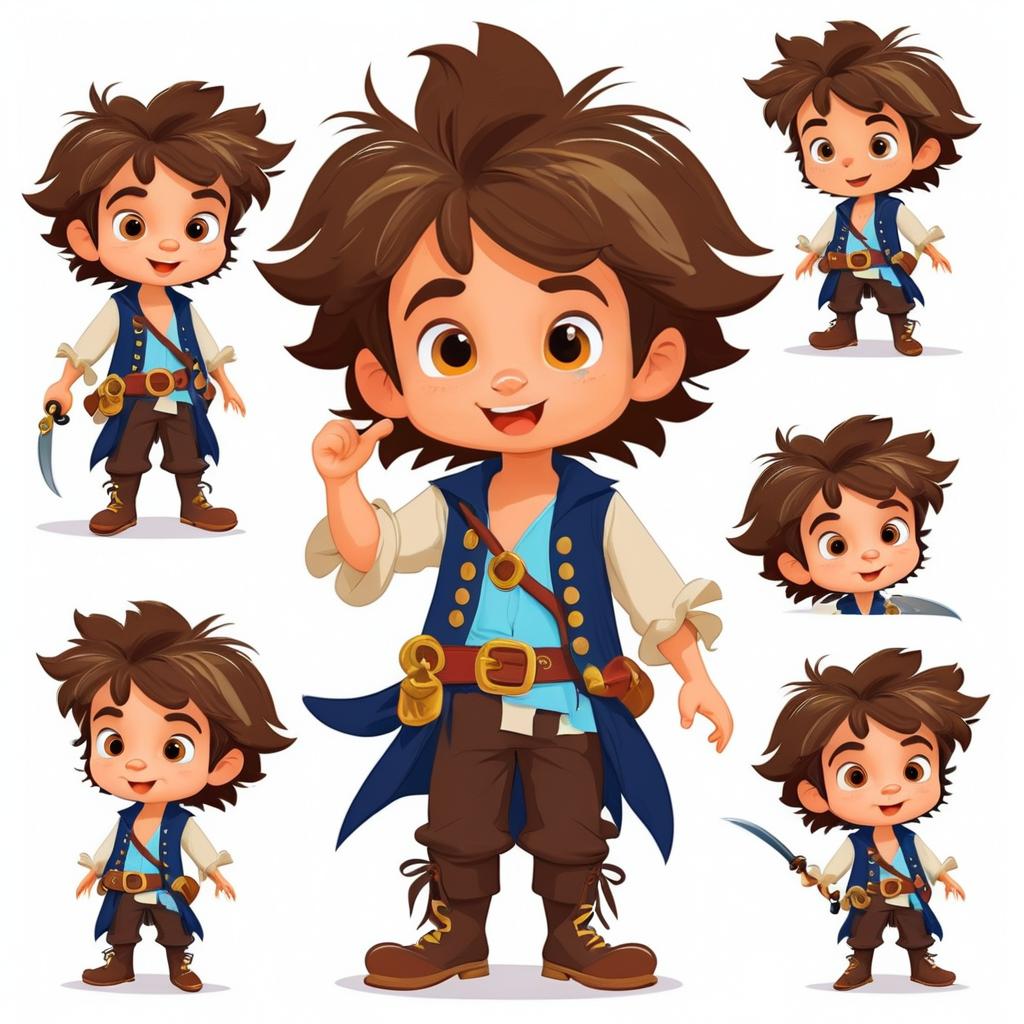 Adorable Pirate Boy Character Design