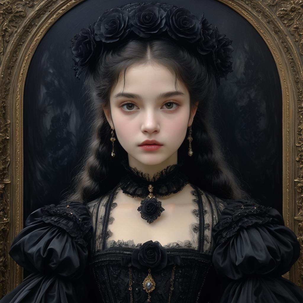 Gothic Princess Portrait in Classical Style