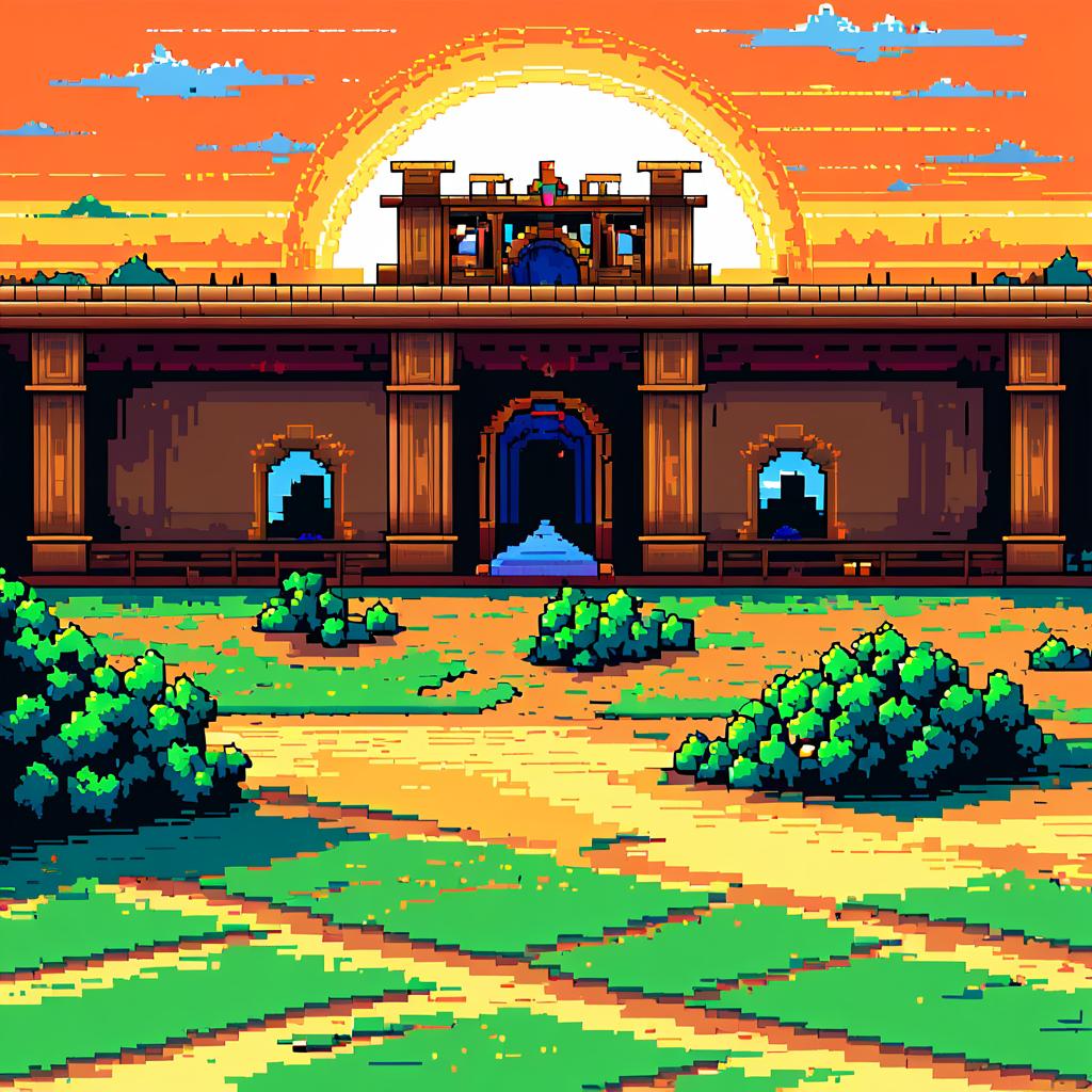 Pixel Art of Cracked Earth Flats