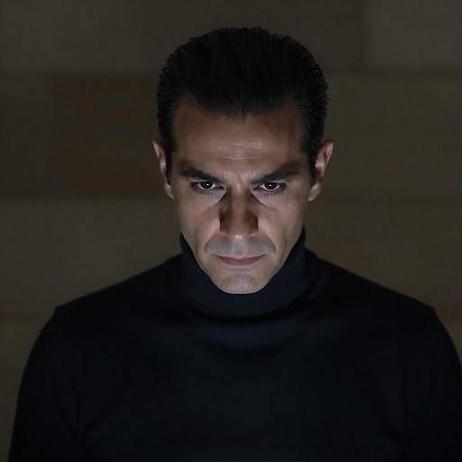 Dramatic Portrait of a Focused Man