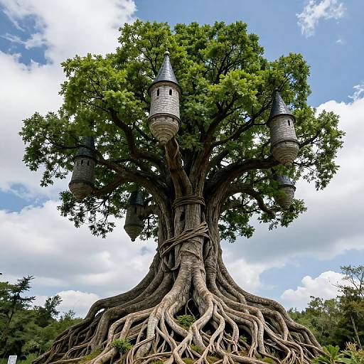 Majestic Castle in Enchanted Tree