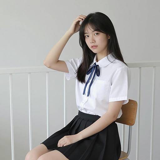 Serene Portrait of an Asian Woman