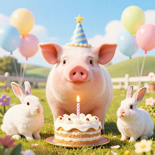 Whimsical Pig Birthday Party