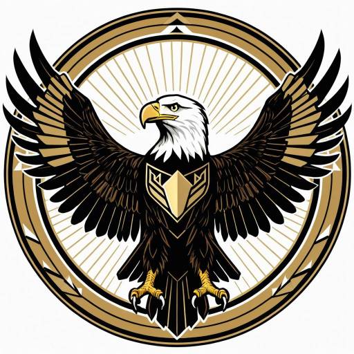 Majestic Bald Eagle Art Deco Logo
