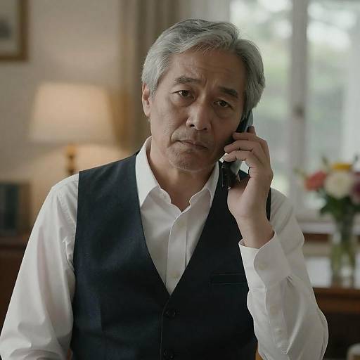 Serious Middle-Aged Man in Indoor Setting