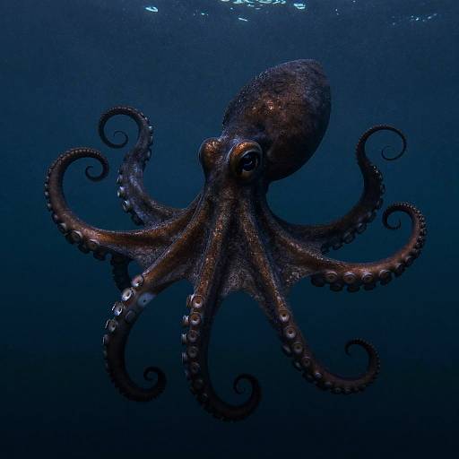 Realistic Octopus in Deep Ocean