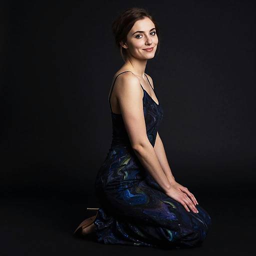 Eastern European Woman Portrait in Chagall Style