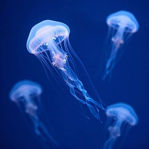Iridescent Jellyfish in Cosmic Harmony