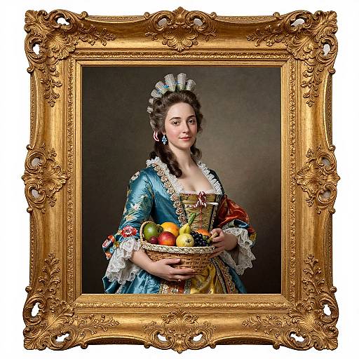18th Century Elegance in Ornate Frame