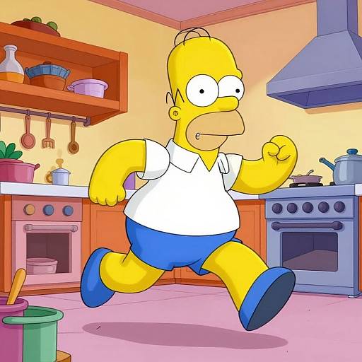 Homer Simpson Chaotic Kitchen Run
