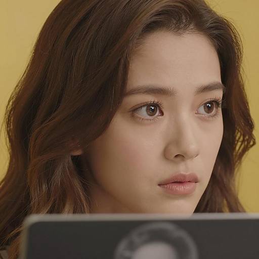 Intense Portrait of a Woman in Yellow