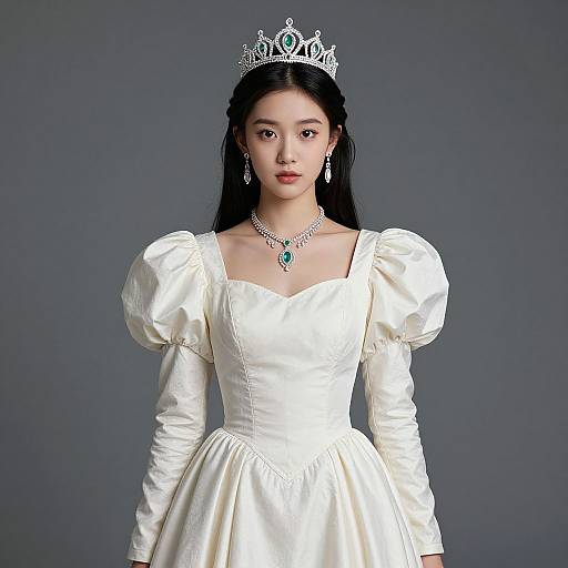 Elegant Solo Girl in Royal Costume