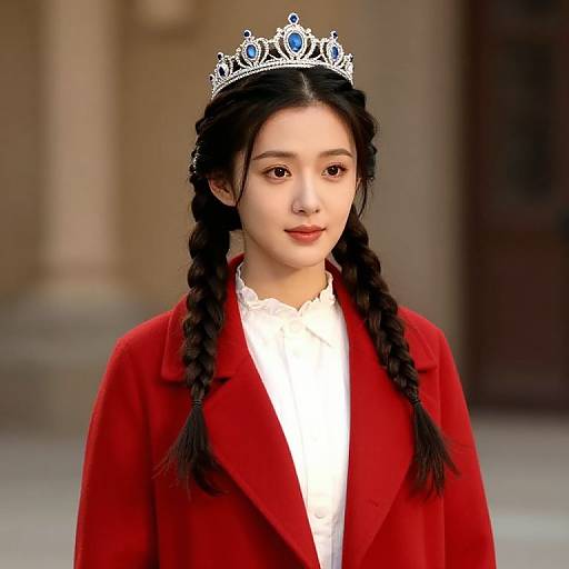 Regal Woman with Braided Crown