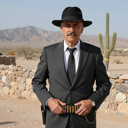 Desert Encounter with a Classic Gentleman