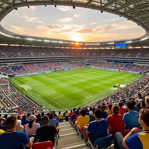 Ultrarealistic Sunset Stadium Panorama