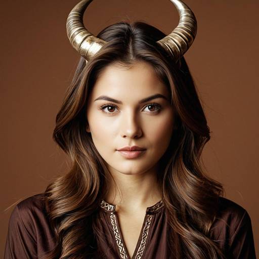 Woman Wearing Designer Kurti with Horns
