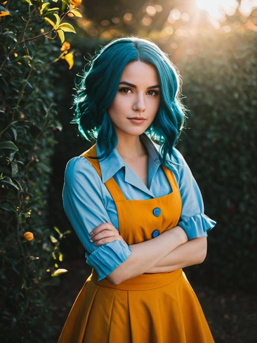 Woman in Levy McGarden Cosplay Costume