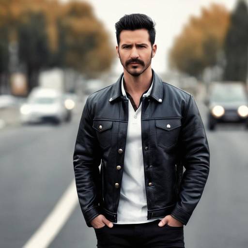 Mature Male with Beard in Black Jacket