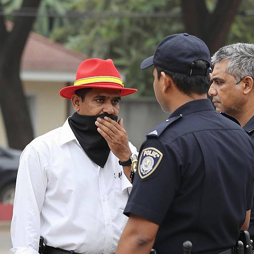 Men Outdoors with Distinctive Attire