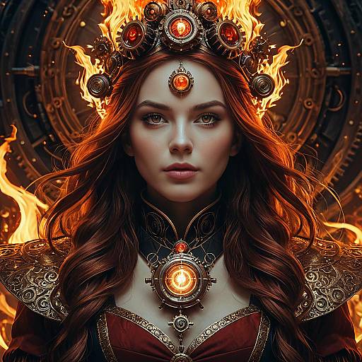 Steampunk Chandra: Queen of Fire Portrait