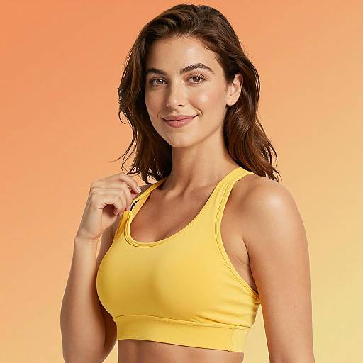 Sporty Woman in Gradient Background