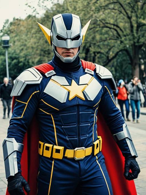 Man in Chargeman Cosplay Costume