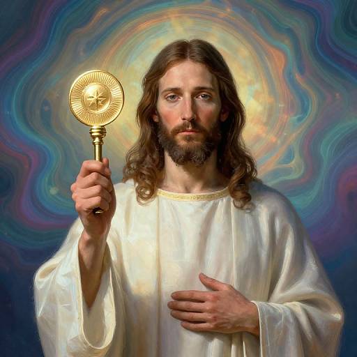 Photorealistic Psychedelic Jesus Art