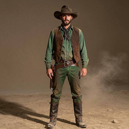 Photorealistic Western Gunslinger Portrait
