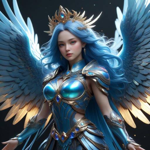 Iridescent Angel Concept Art in 8K