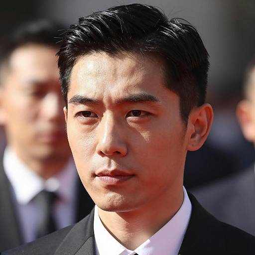 Serious Man in Suit Under Bright Sunlight