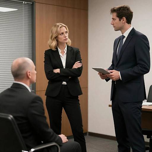 Tense Office Confrontation Among Executives