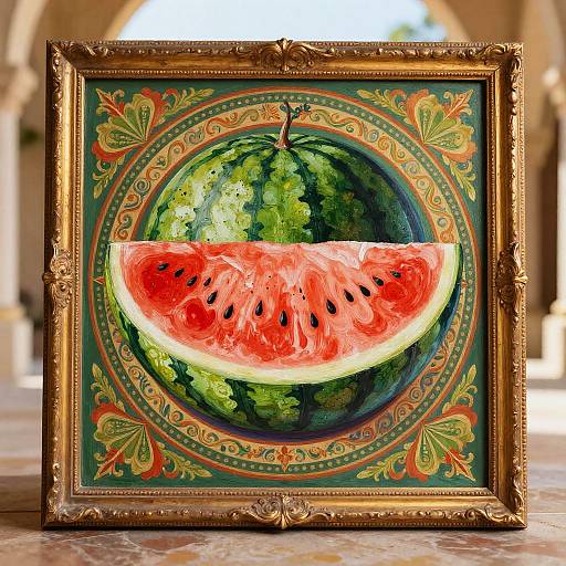 Renaissance Watermelon Painting Motif