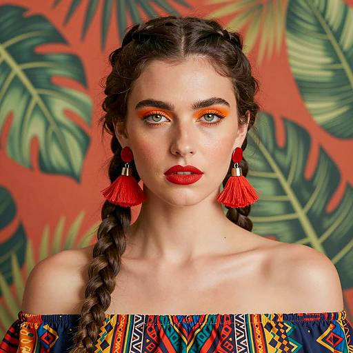 Vibrant Portrait of a Tropical Beauty