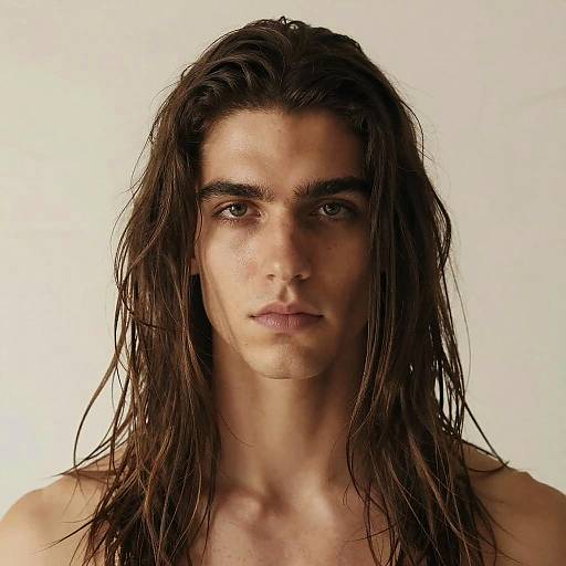 Drake Portrait with Flowing Hair