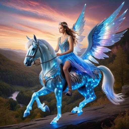Mystical Fairy and Pegasus in Twilight Mystical Fairy and Pegasus in Twilight
