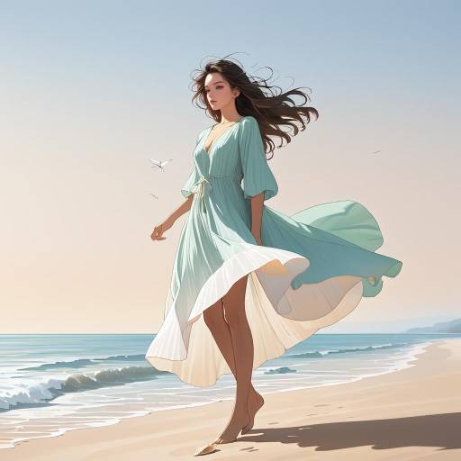 Bohemian Dreamer on Serene Shoreline Bohemian Dreamer on Serene Shoreline
